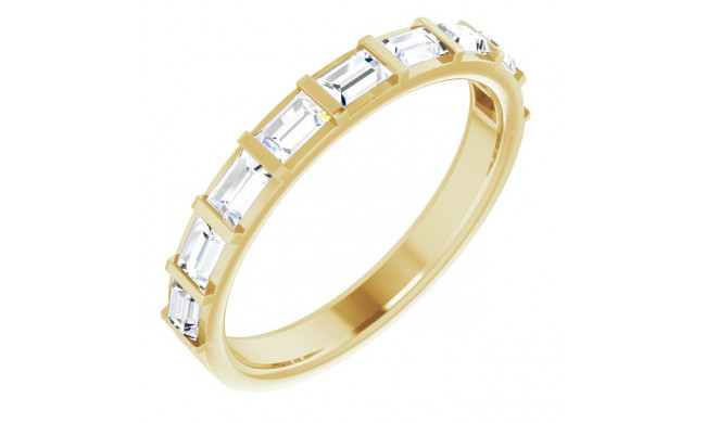 14K Yellow 5/8 CTW Diamond Straight Baguette Anniversary Band - 123178609P