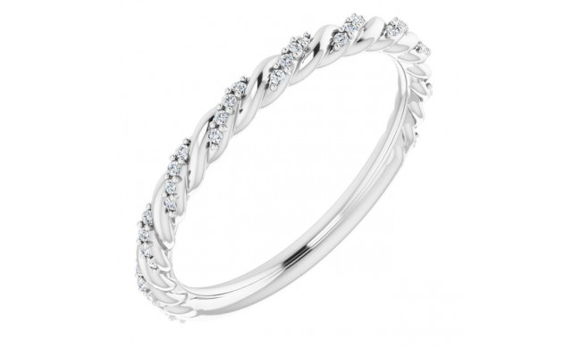 Platinum 1/8 CTW Diamond Pavu00e9 Twisted Anniversary Band - 1226806002P