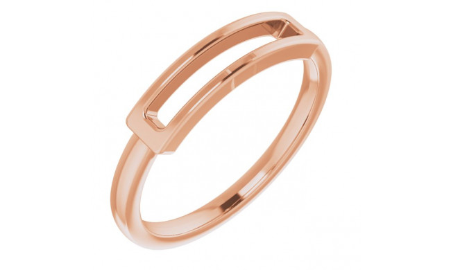 14K Rose Open Bar Ring - 51742103P