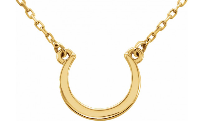 14K Yellow Crescent 18 Necklace - 86255102P