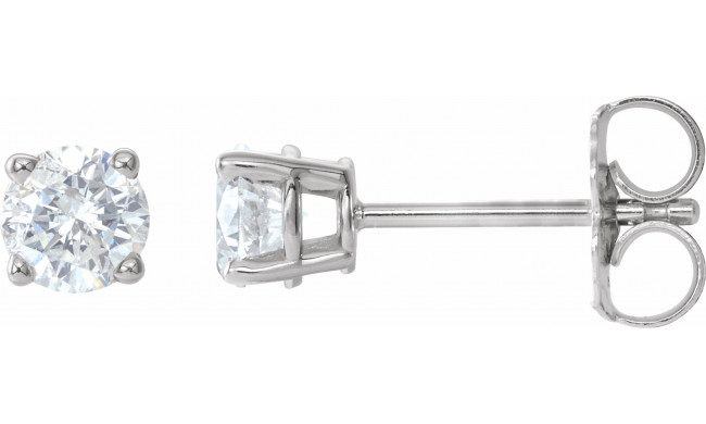 14K White 3/4 CTW Diamond Earrings - 187470201P