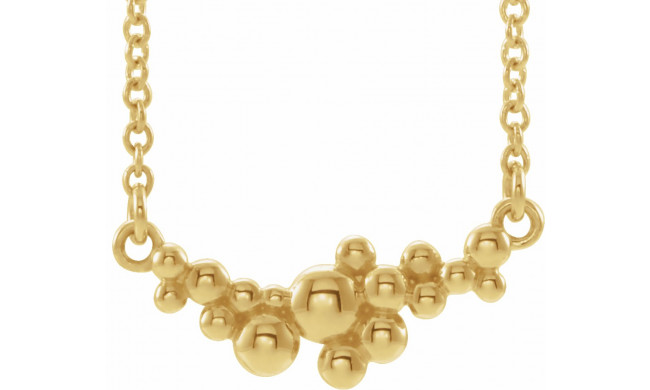 14K Yellow Scattered Bead 18 Necklace - 86824606P