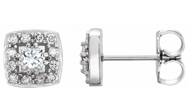 14K White 1/2 CTW Diamond Earrings - 862876000P