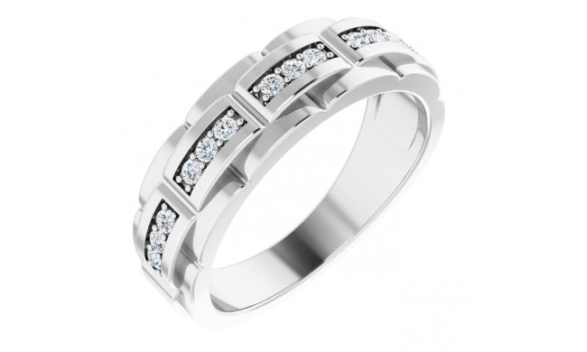 14K White 1/4 CTW Diamond Pattern Ring - 9860601P