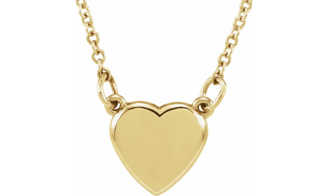 14K Yellow Heart 18 Necklace - 85930100P
