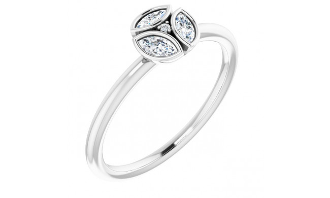 14K White 1/5 CTW Diamond Ring - 122975600P