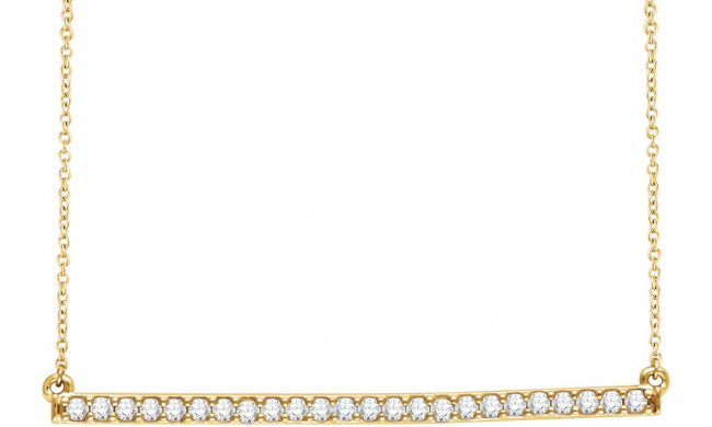 14K Yellow 1/3 CTW Diamond Bar 16-18 Necklace - 65108460003P