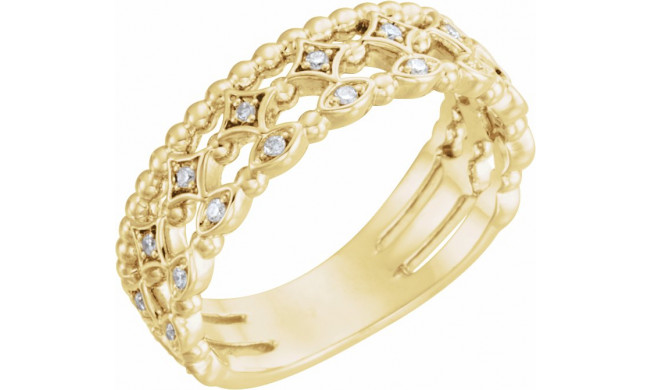 14K Yellow 1/8 CTW Stackable Diamond Ring - 123124601P