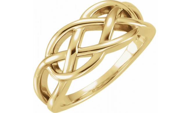 14K Yellow 9 mm Criss-Cross Ring - 51512102P