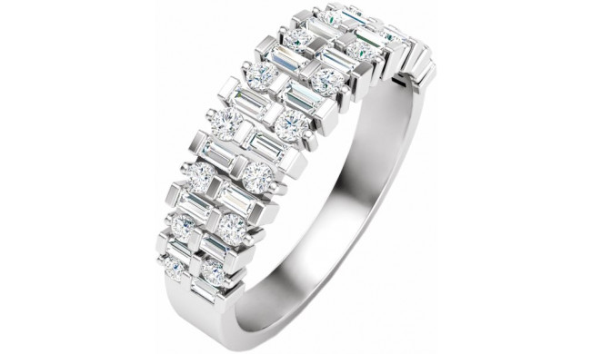 14K White 3/4 CTW Diamond Anniversary Band - 653559601P