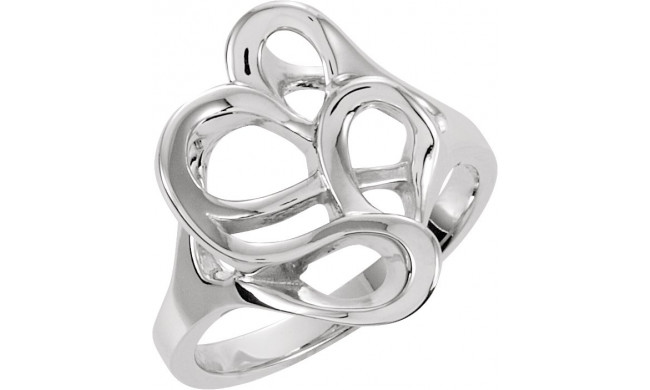 14K White Freeform Ring - 50856094P