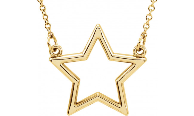 14K Yellow Star 16 Necklace - 85877100P