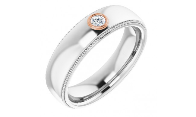 14K White & Rose 1/10 CTW Diamond Ring - 1232146004P