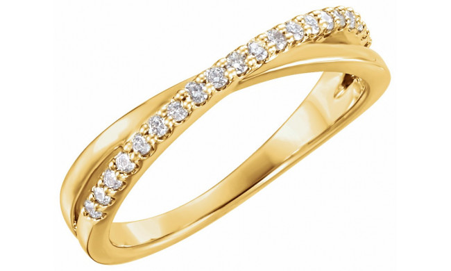 14K Yellow 1/5 CTW Diamond Criss-Cross Ring - 1227736001P