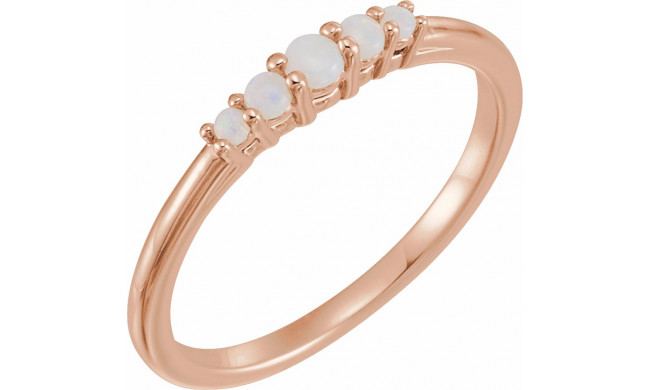 14K Rose Opal Graduated Five-Stone Ring - 71964602P