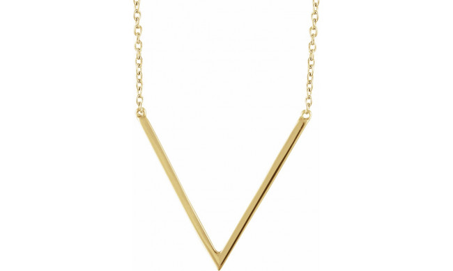 14K Yellow V 16-18 Necklace - 65213260000P