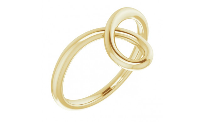 14K Yellow Looped Bypass Ring - 52057102P