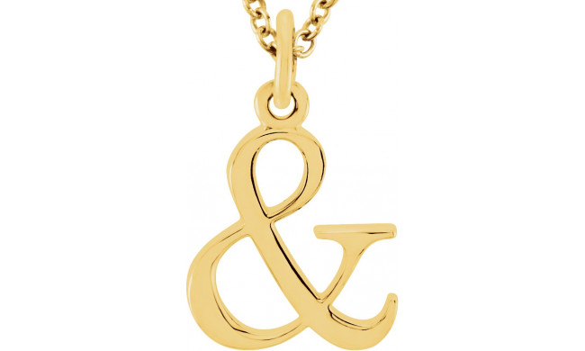14K Yellow Ampersand 16 Necklace - 8578070078P