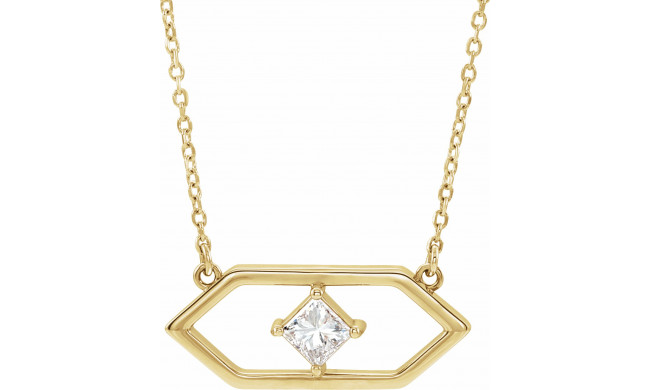 14K Yellow 1/4 CTW Diamond Geometric 18 Necklace - 86965611P