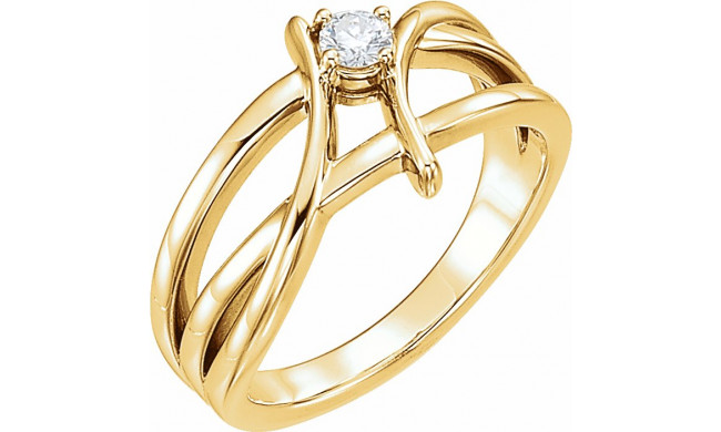 14K Yellow 1/8 CT Diamond Ring - 122904601P