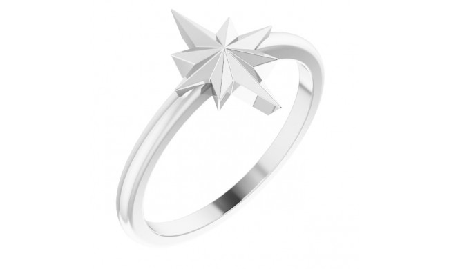 14K White Starburst Ring - 51945101P