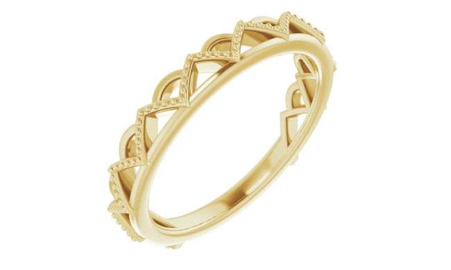 14K Yellow Stackable Crown Ring - 51891102P