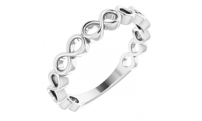 14K White Infinity Stackable Ring - 51703101P