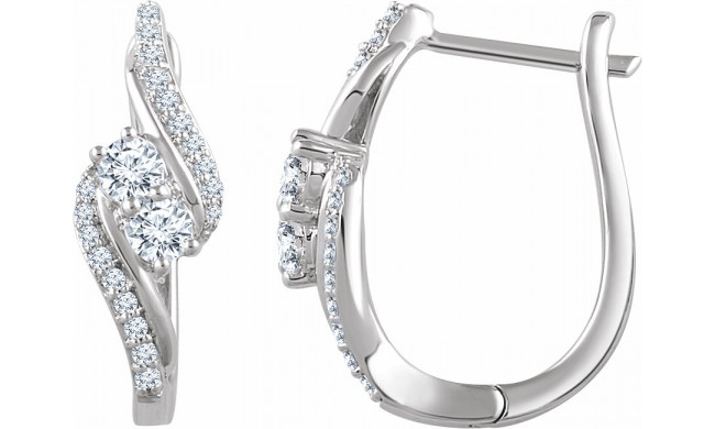 14K White 5/8 CTW Diamond Earrings - 65222160000P