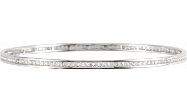 14K White 2 1/4 CTW Diamond Stackable Bangle 8 Bracelet - 67336101P