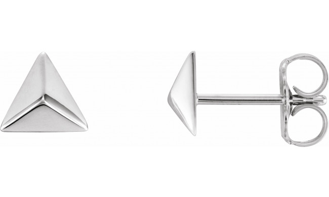 Platinum Pyramid Earrings - 86536603P