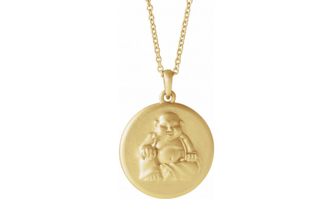 14K Yellow Buddha 16-18 Necklace - 86851601P