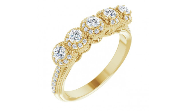 14K Yellow 1/2 CTW Diamond Anniversary Band - 123221502P