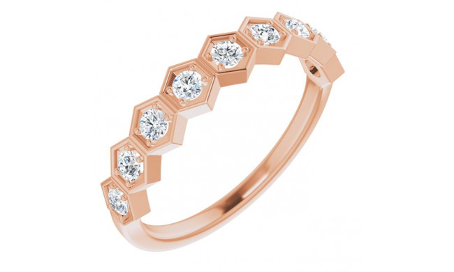 14K Rose 1/3 CTW Diamond Stackable Ring - 71876612P