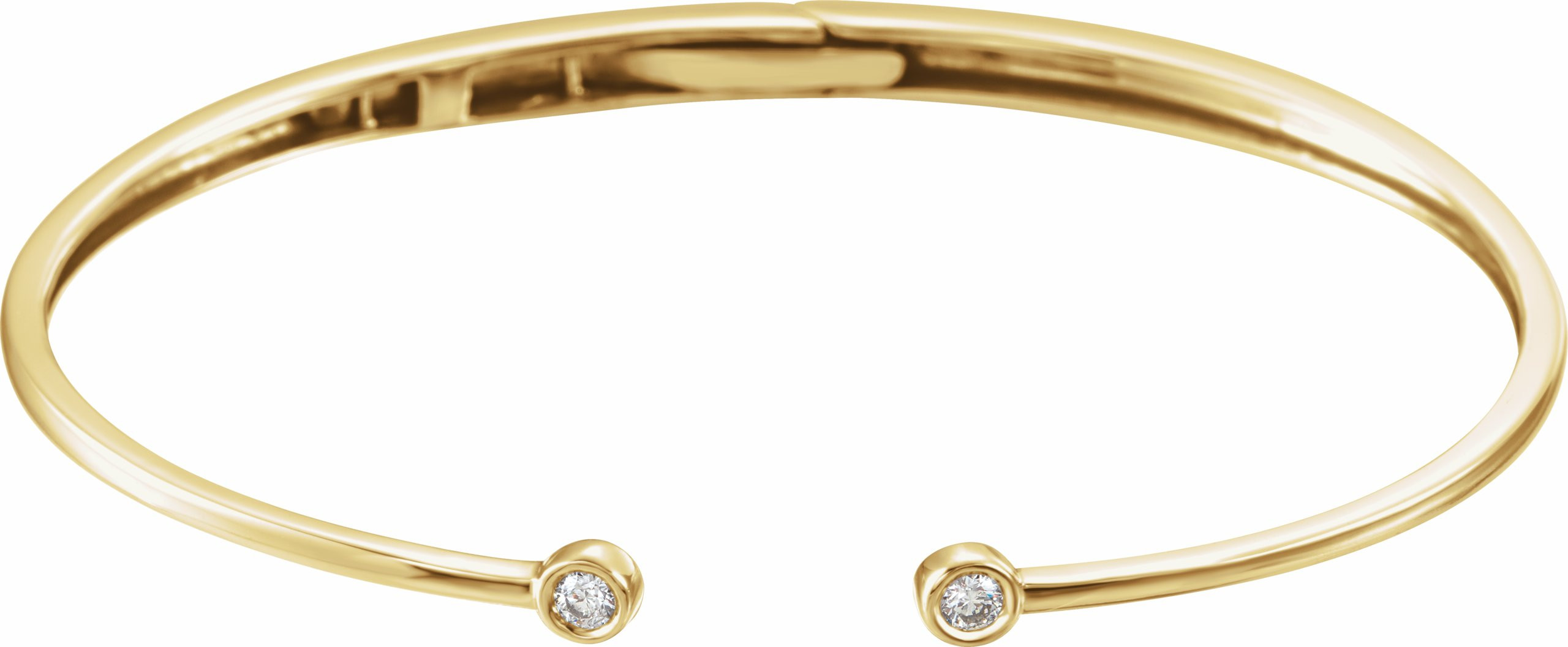 Tiffany T diamond hinged bangle in 18k gold, medium. | Tiffany & Co.