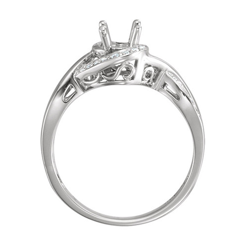 Stuller 14k White Gold Diamond Semi-mounting Engagement Ring | Intrigue ...