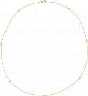 14K Yellow 1/3 CTW Diamond 7-Station 24 Necklace - 68577104P