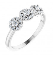 14K White 3/8 CTW Diamond Anniversary Band - 124025604P