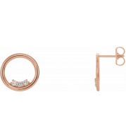 14K Rose 1/6 CTW Diamond Circle Earrings - 86818602P