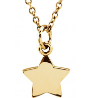 14K Yellow Tiny Poshu00ae Star 16-18 Necklace - 857851001P