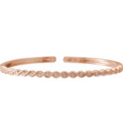 14K Rose 1/6 CTW Diamond Stackable Bangle Bracelet - 65290460002P