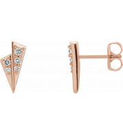 14K Rose 1/6 CTW Diamond Geometric Earrings - 86842602P