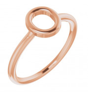14K Rose Initial O Ring - 51895187P