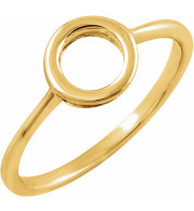 14K Yellow 8 mm Circle Ring - 651816100P