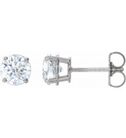 14K White 1 1/2 CTW Diamond Earrings - 187470195P