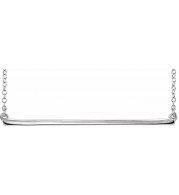 14K White Straight Bar 16-18 Necklace - 860481001P