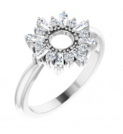 14K White 3/8 CTW Diamond Circle Ring - 123751600P