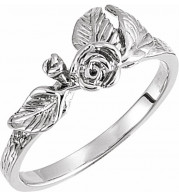 14K White Floral-Inspired Ring - 41944653P