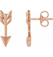 14K Rose Arrow Earrings - 65238960002P