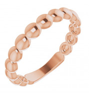 14K Rose Stackable Bead Ring - 51636103P