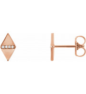 14K Rose .025 CTW Diamond Geometric Earrings - 86489602P